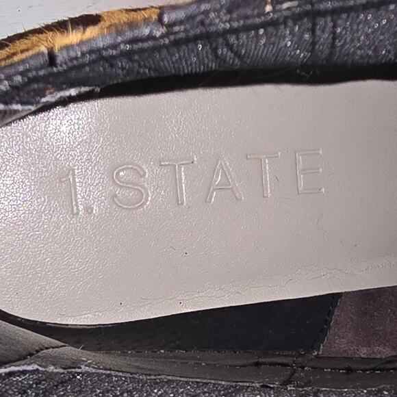 1.State Women’s 9.5 Jerome Leopard Calf Hair Bootie Ankle Boots - Picture 10 of 11